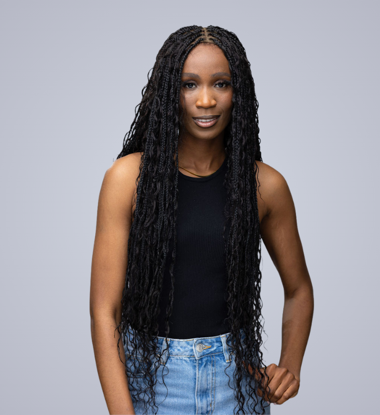 Boho Goddess Knotless Braids (Human Hair)